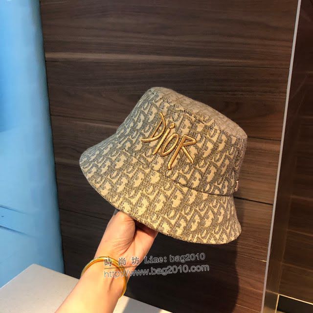 Dior男女同款帽子 迪奧刺繡印花漁夫帽  mm1172